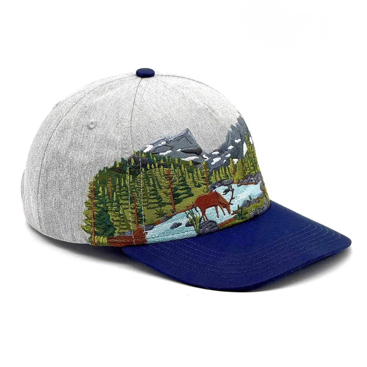 Front-right photo of embroidered Rocky Mountain National Park Hat